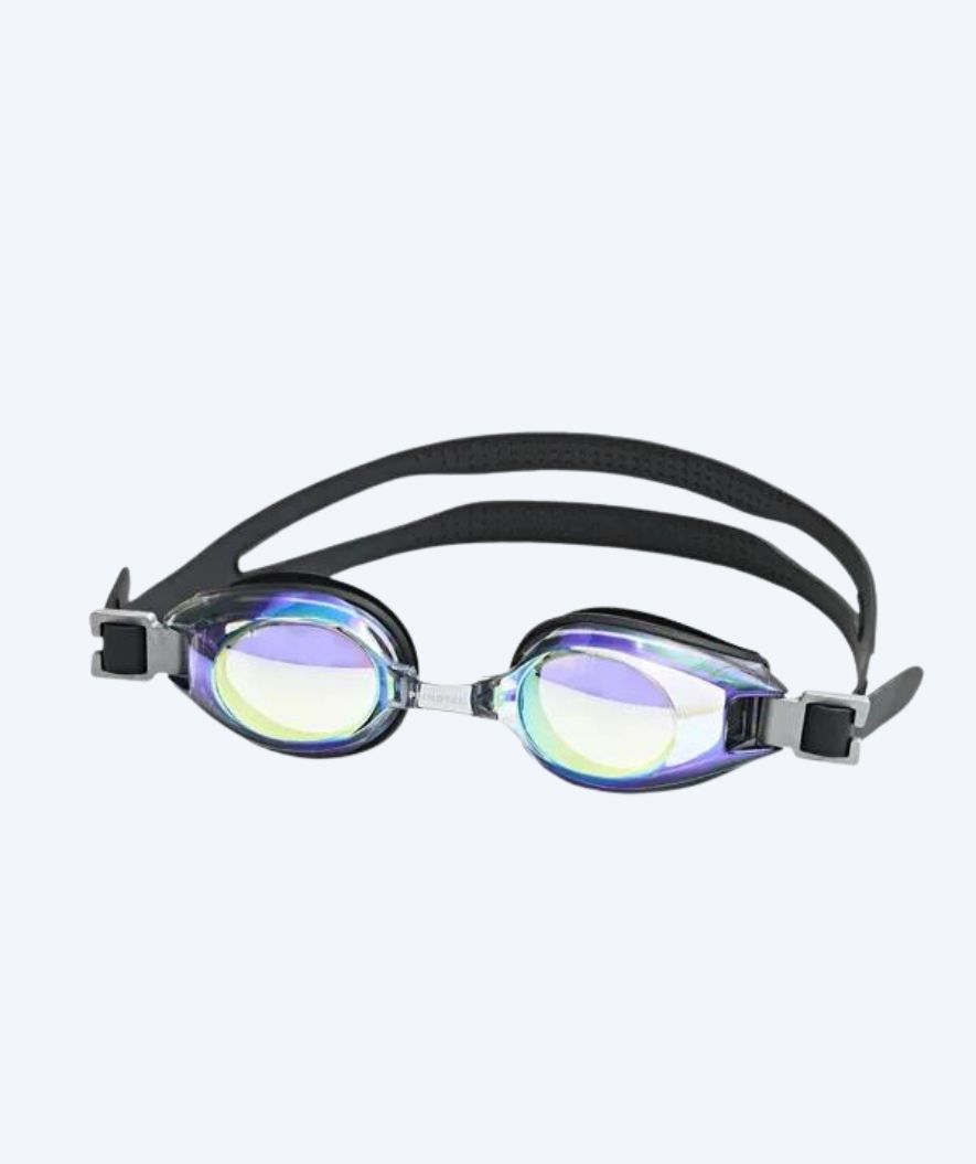 Primotec okulary do pływania dla dorosłych dalekowidzów - (+1.0) do (+8.0) - Czarny - Lustrzana soczewka