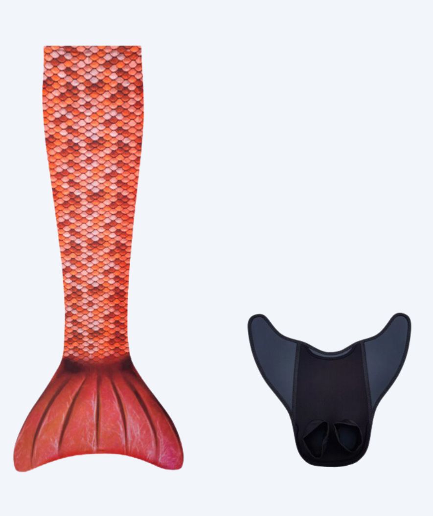 Kuaki Mermaids ogon syreny dla dzieci - Zestaw - Pomarańczowy