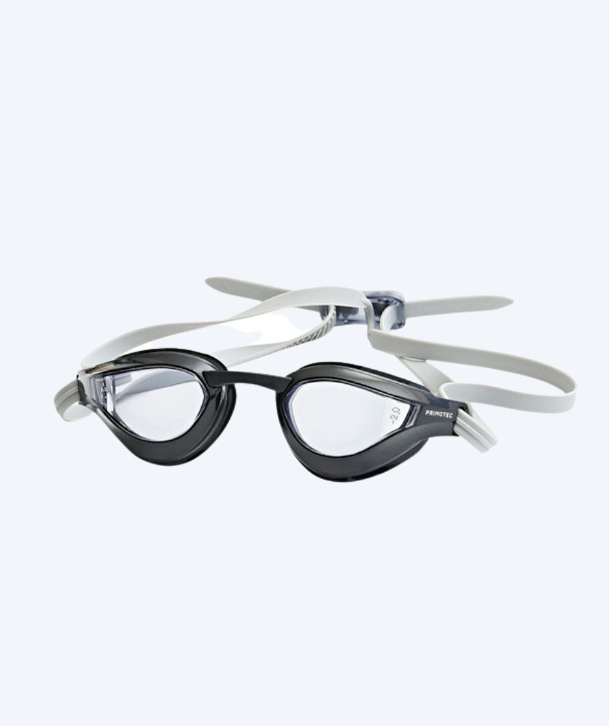 Primotec okulary do pływania dla dorosłych krótkowidzów od - (-2.0) do (-8.0) - Czarne - przyciemniane soczewki