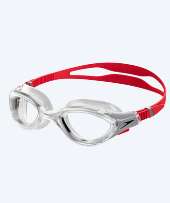 Speedo okulary do pływania treningowe - Biofuse 2.0 - Czerwone/przezroczyste