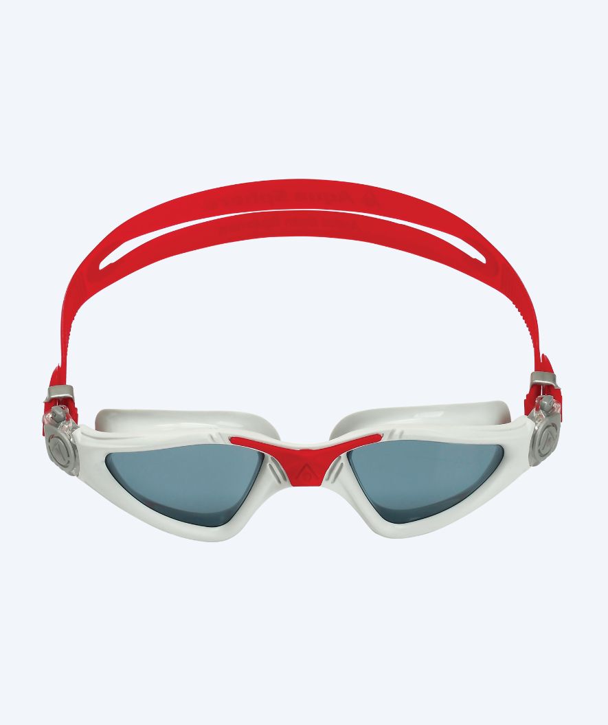 Aquasphere okulary do nurkowania treningowe - Kayenne - Biały/czerwony (Smoke soczewki)