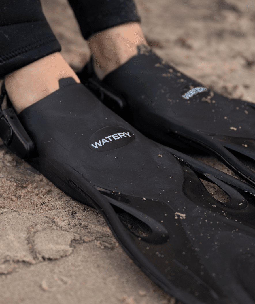 Watery zestaw maska + rurka + płetwy do snorkelingu dla dorosłych - Fisher/Hudson - Niebieski