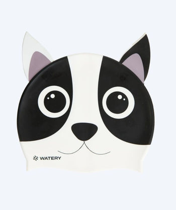 Watery czepek do pływania dla dzieci - Dashers - Dog (Biały/czarny)