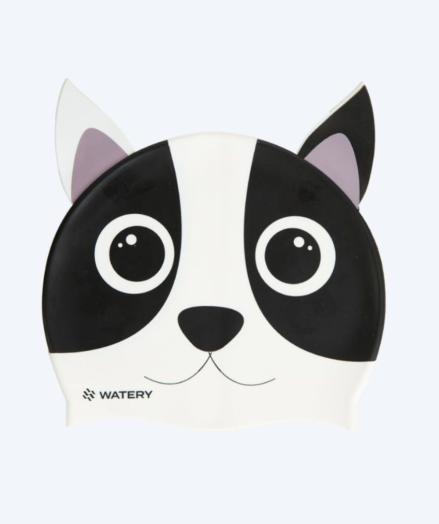 Watery czepek do pływania dla dzieci - Dashers - Dog (Biały/czarny)