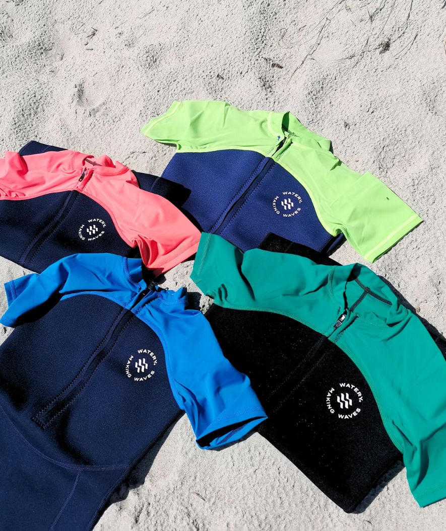 Watery kombinezon UV dla dzieci - Calypso Shorty - Ciemnoniebieski