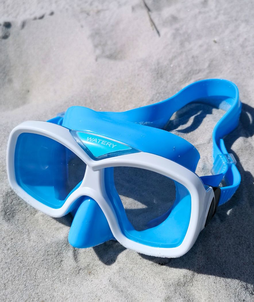 Watery maska do nurkowania dla młodzieży (8-15) - Misu - Niebieska/biała