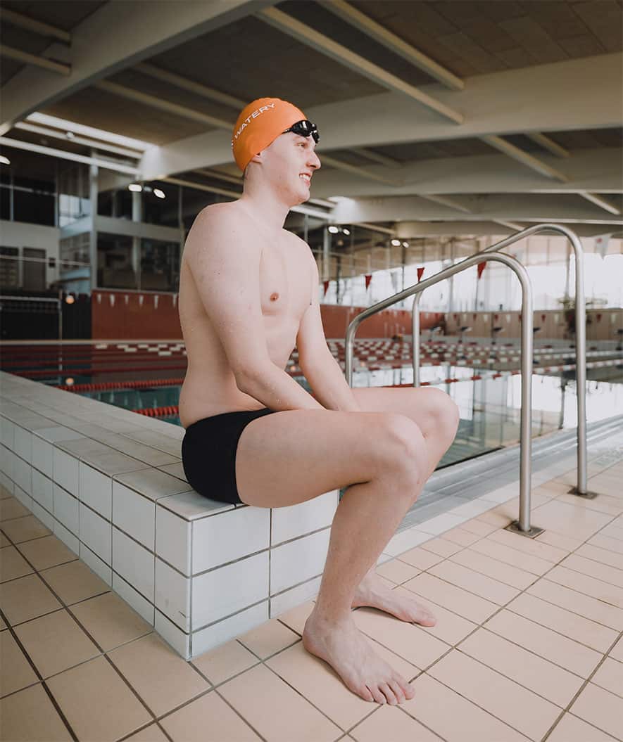 Watery czepek do pływania (od 10 lat) - Signature - Pomarańczowy