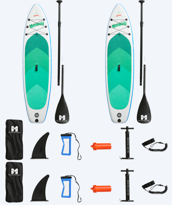 Pakketilbud: 2x Watery Global oppustelig SUP PaddleBoard 10'6 - Limited