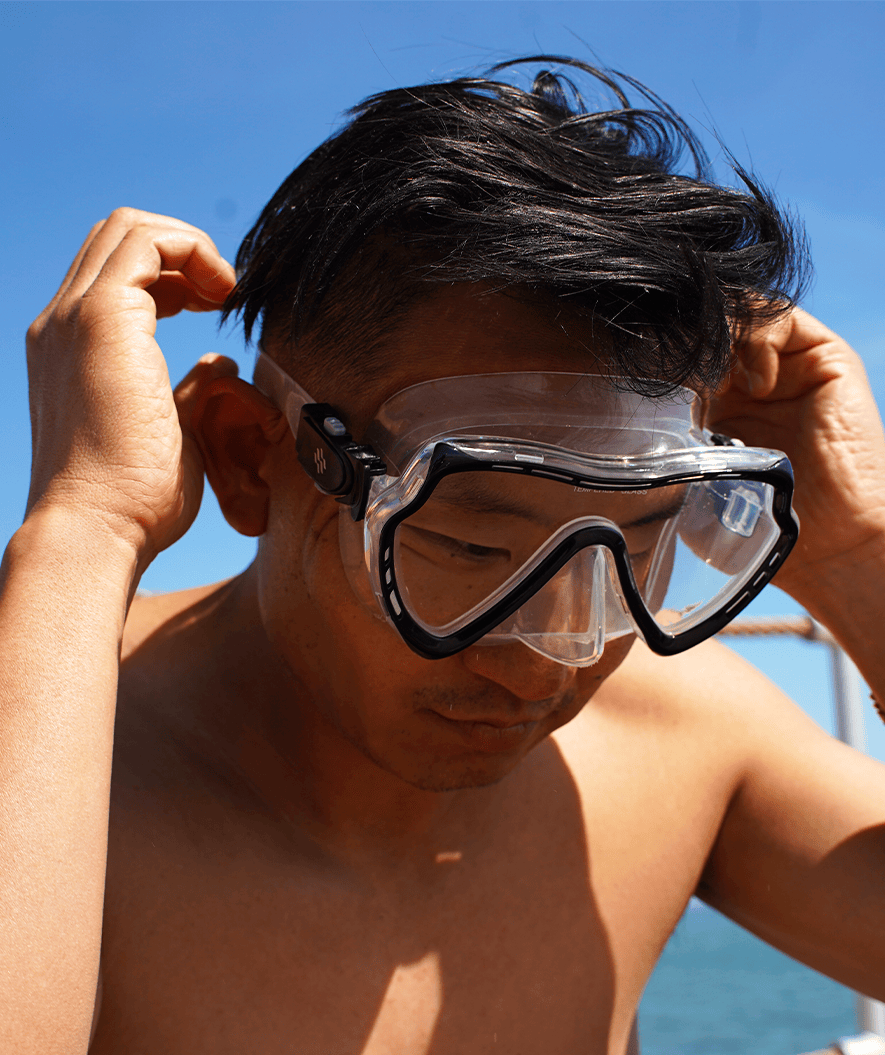 Watery maska do nurkowania dla dorosłych (od 15 lat) - Nebula - Czarny