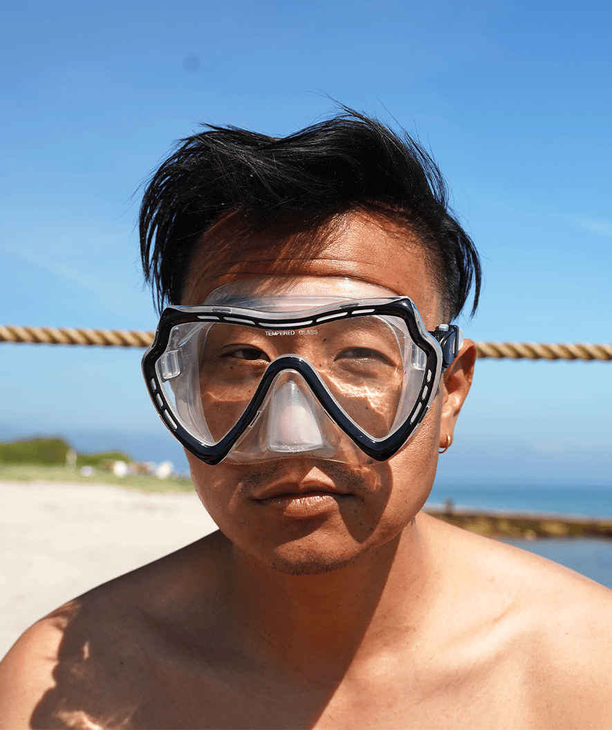 Watery maska do nurkowania dla dorosłych (od 15 lat) - Nebula - Czarny