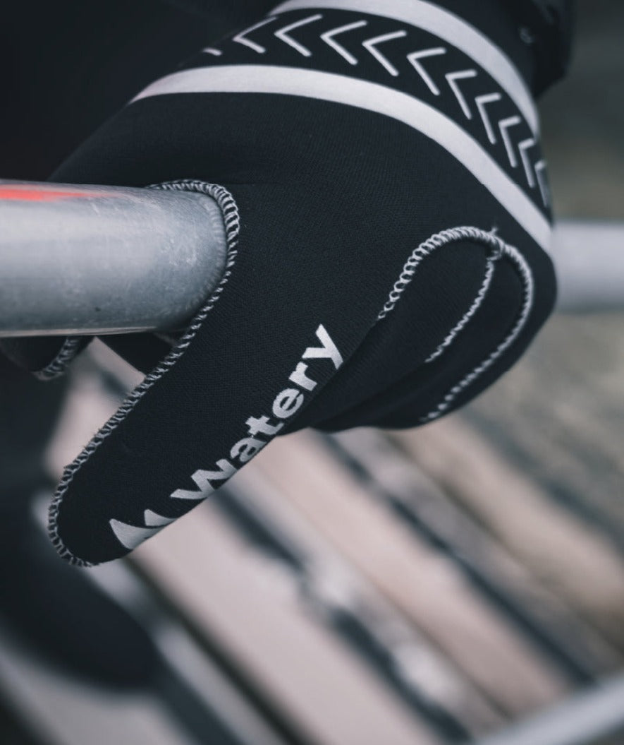 Watery zestaw neoprenowy - Thermal Reptile (3 mm) - Czarny/srebrny
