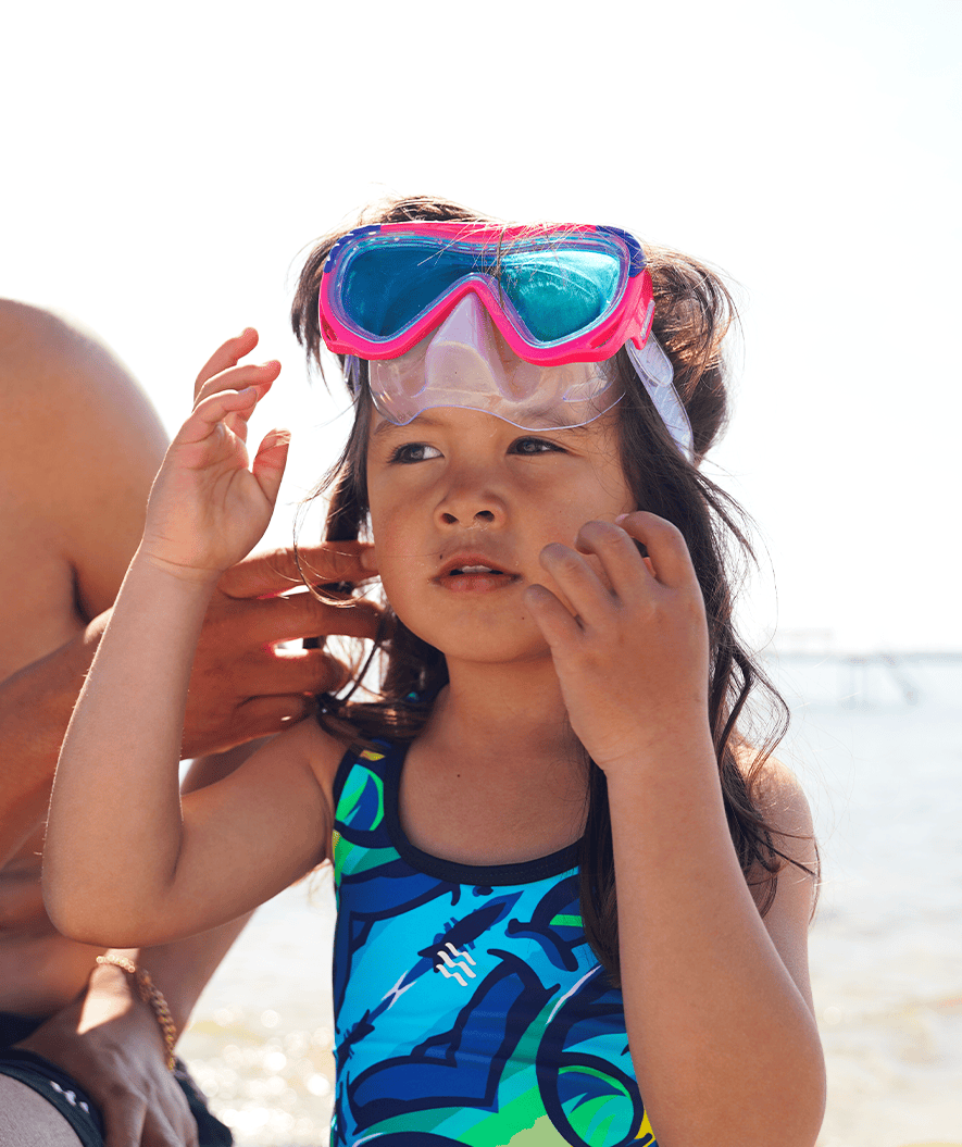 Watery maska do nurkowania dla młodzieży (8-15) - Nerina - Niebieski/niebieski