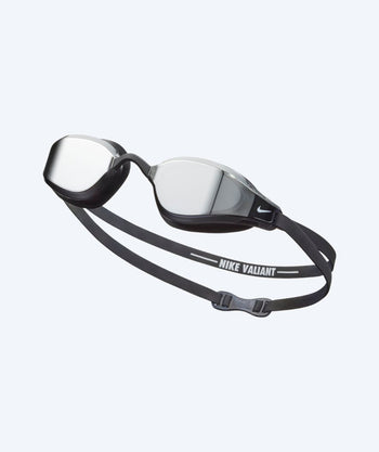 Nike Elite okulary do pływania - Valiant Mirror - Czarny/Srebrny
