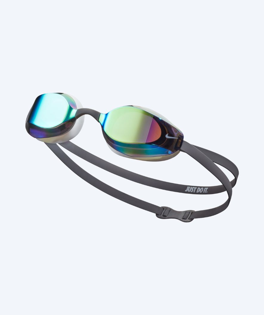Nike Elite okulary do pływania - Vapor Mirror - Szary/wielokolorowy