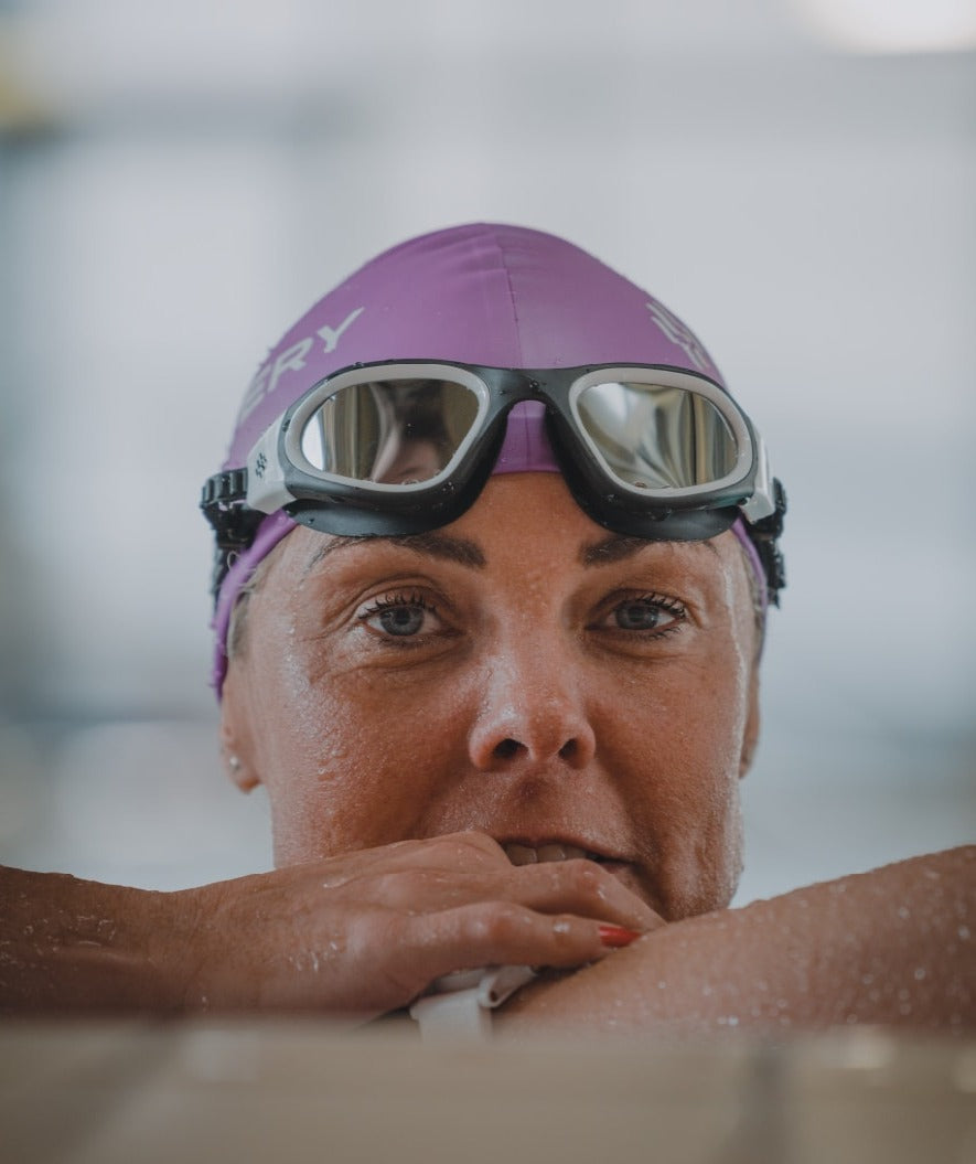 Watery okulary do pływania treningowe - Raven Active - Czarny/czerwony 1.0