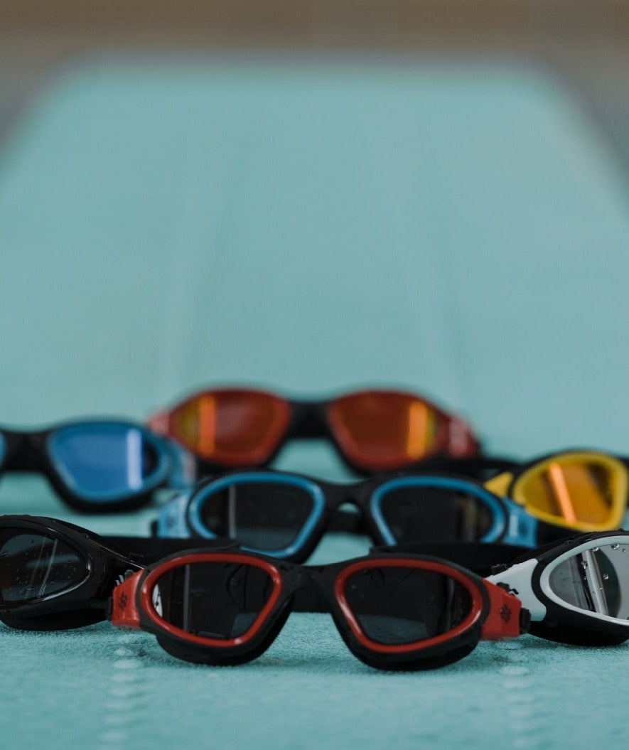 Watery okulary do pływania treningowe - Raven Active - Czarny/czerwony 1.0