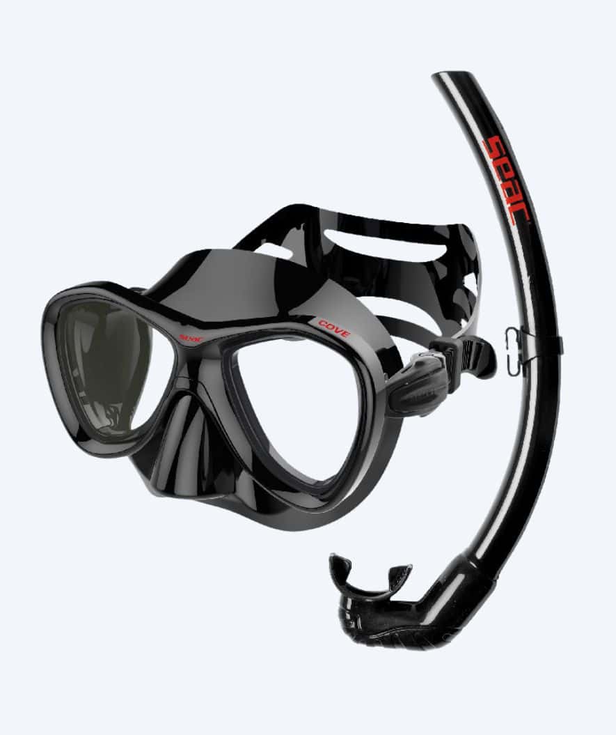 SEAC zestaw maska i rurka do snorkelingu dla dorosłych - Cove - Czarny