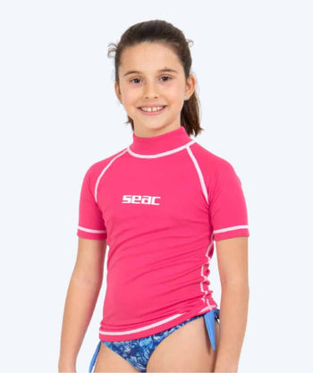 SEAC koszulka UV dla dzieci - T-Sun Short - Różowy/biały