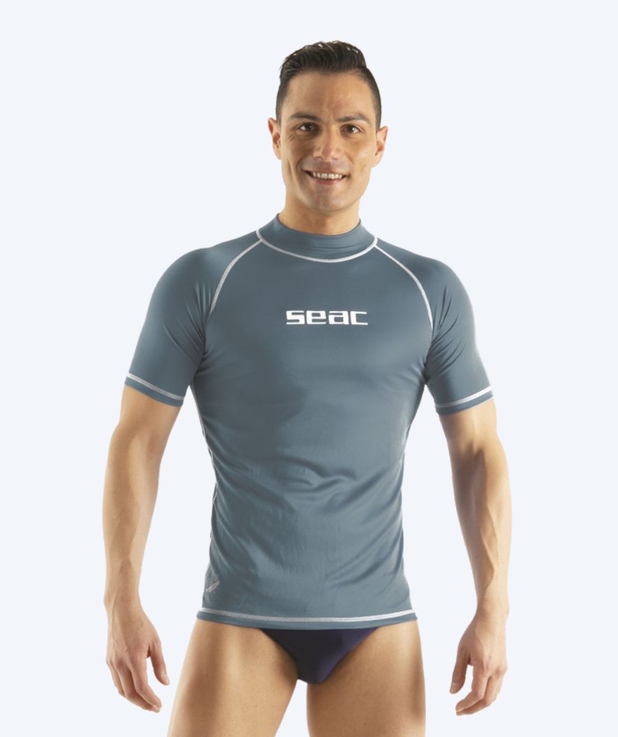 SEAC koszulka UV dla mężczyzn - T-Sun Short - Szary/biały