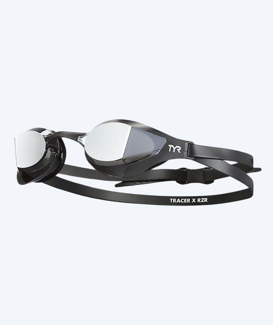 TYR okulary do pływania - Tracer-X Racing RZR Mirrored - Czarny/srebrny
