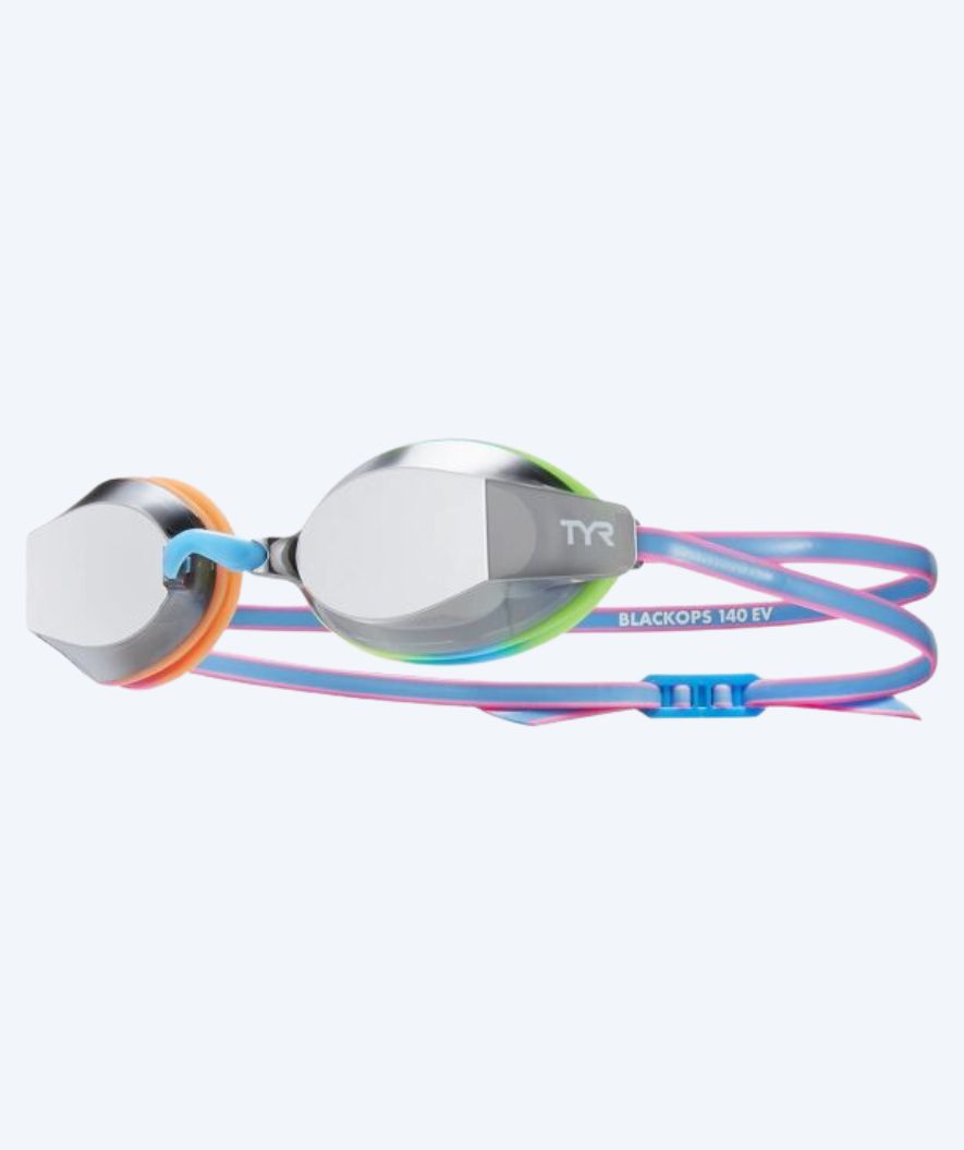 TYR okulary do pływania junior - Blackops 140 EV Mirrored - Niebieski/jasnoróżowy