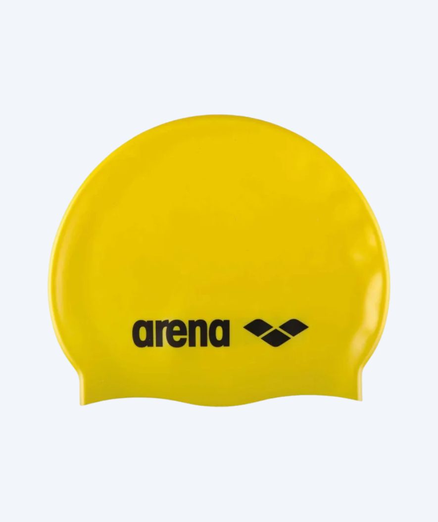 Arena czepek do pływania dla junior (6-12) - Classic Silicone - Żółty/czarny