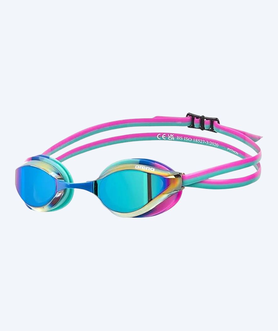 Arena Elite okulary pływackie - Python - różowo-turkusowe (lustrzane soczewki)