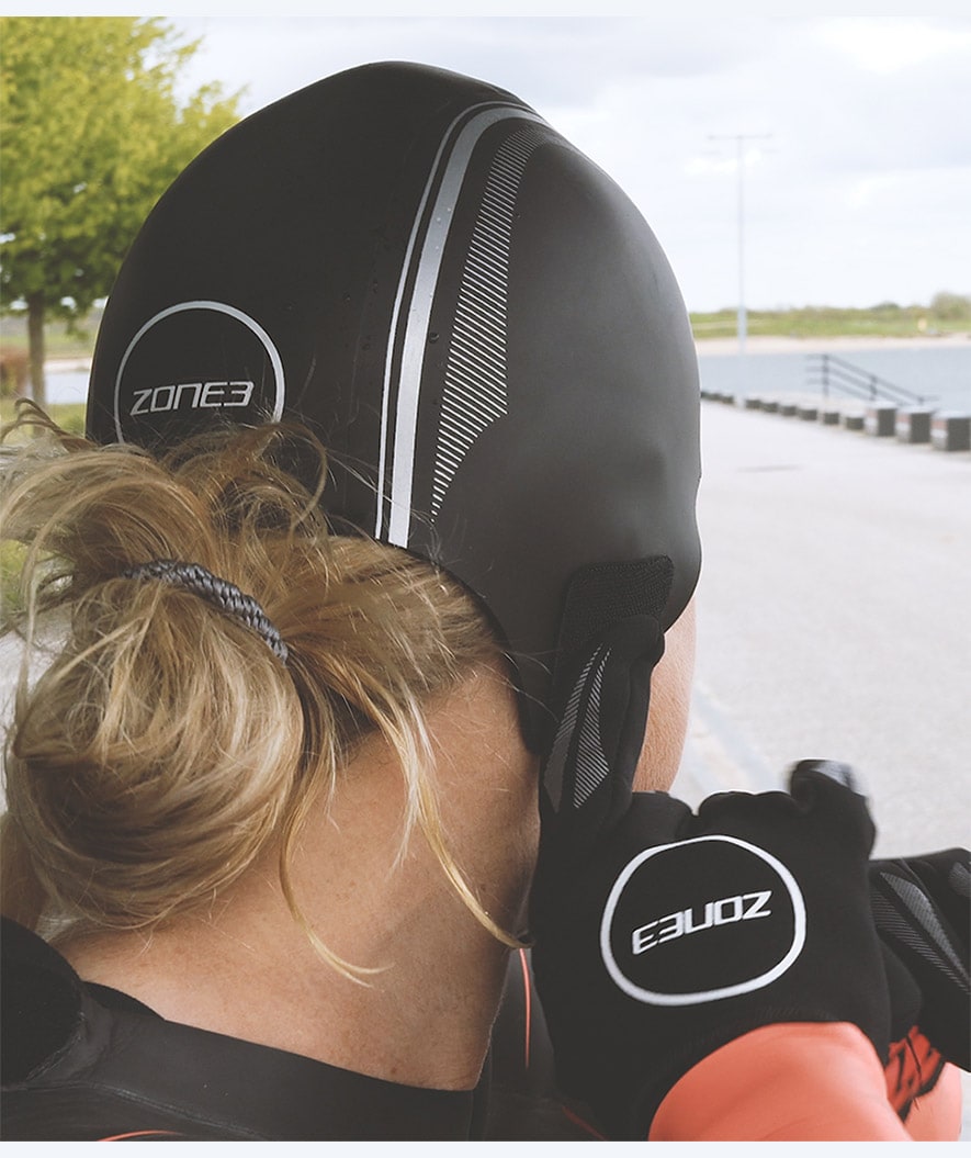 ZONE3 kaptur neoprenowy - (4mm) - Czarny/srebrny