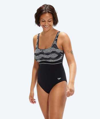 Speedo strój kąpielowy dla kobiet - Contour Eclipse - Czarny/Biały