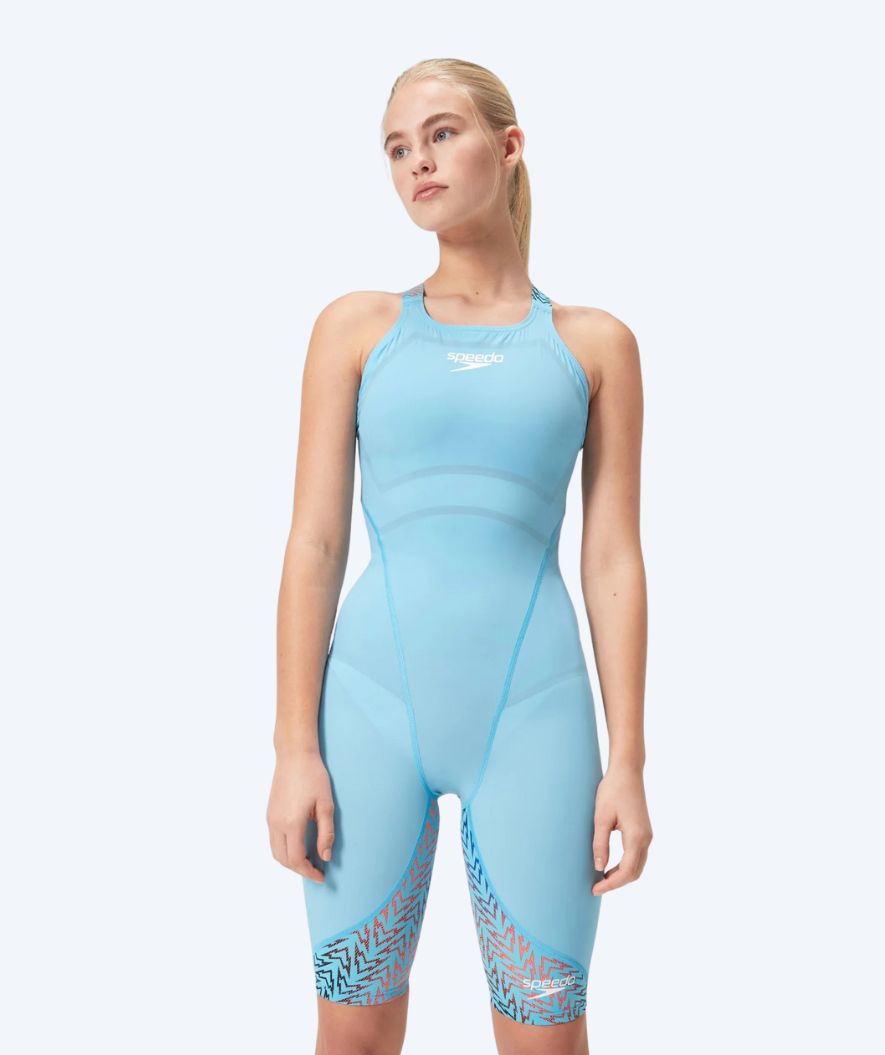 Speedo strój kąpielowy na zawody dla kobiet - LZR Ignite - Niebieski/Pomarańczowy