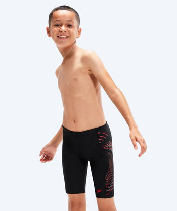 Speedo długie kąpielówki dla chłopców - Plastisol Placement - Czarny