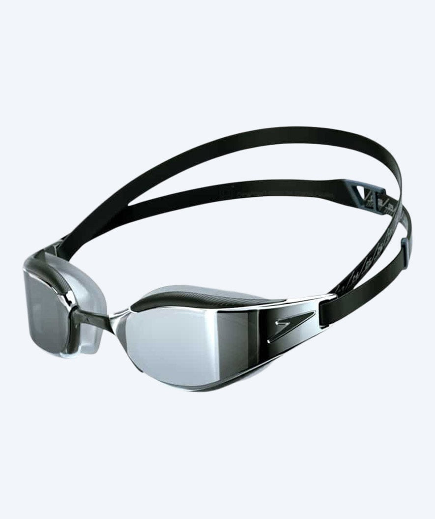 Speedo Elite okulary do pływania - Fastskin Hyper Elite Mirror - Czarny/szary