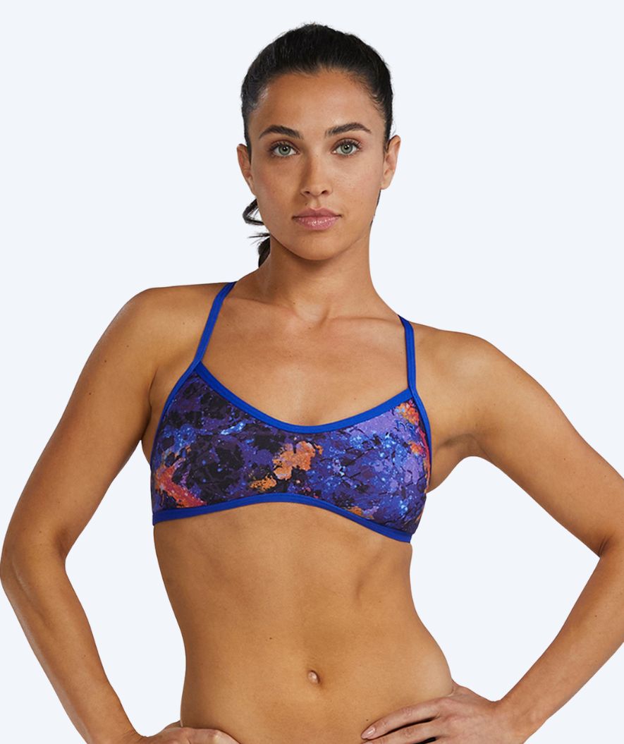 TYR góra od bikini dla kobiet - Durafast Elite Trinity - Fioletowy/pomarańczowy