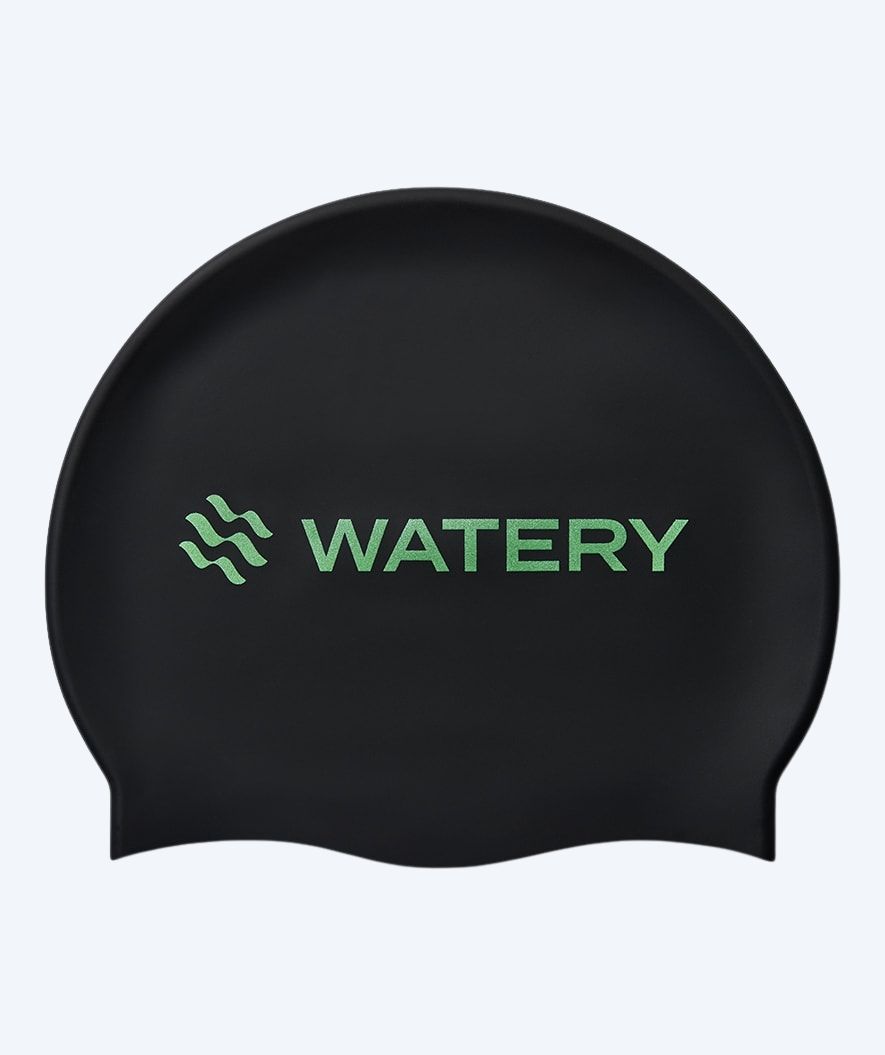 Watery czepek do pływania - Signature Metallic - Czarny/zielony