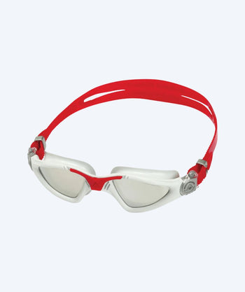 Aquasphere okulary do nurkowania treningowe - Kayenne - Czerwony/biały (Mirror soczewki)