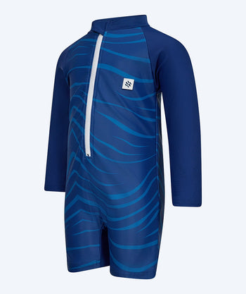 Watery kombinezon UV dla dzieci - Fjord Rashguard z długim rękawem - Ciemnoniebieski