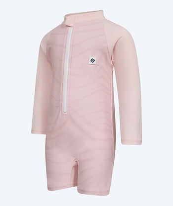 Watery kombinezon UV dla dzieci - Fjord Rashguard z długimi rękawami - Różowy
