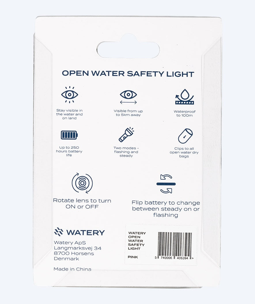 Watery wodoodporna lampka LED do torby pływackiej - Pro - Żółty