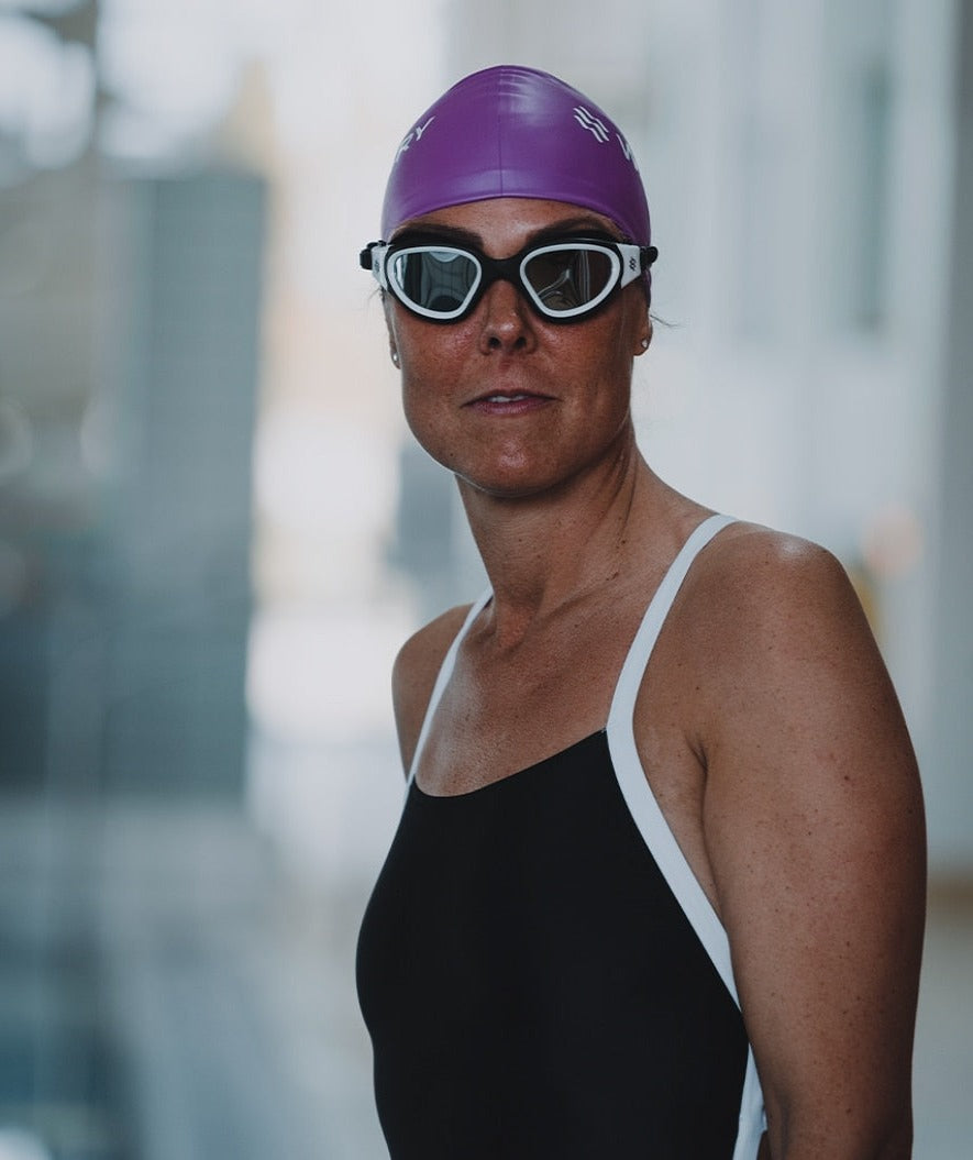 Watery okulary do pływania treningowe - Raven Active - Czarny/czerwony 1.0