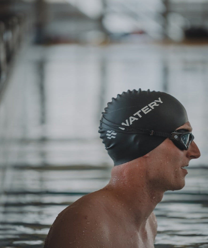 Watery czepek do pływania (od 10 lat) - Signature - Czarny