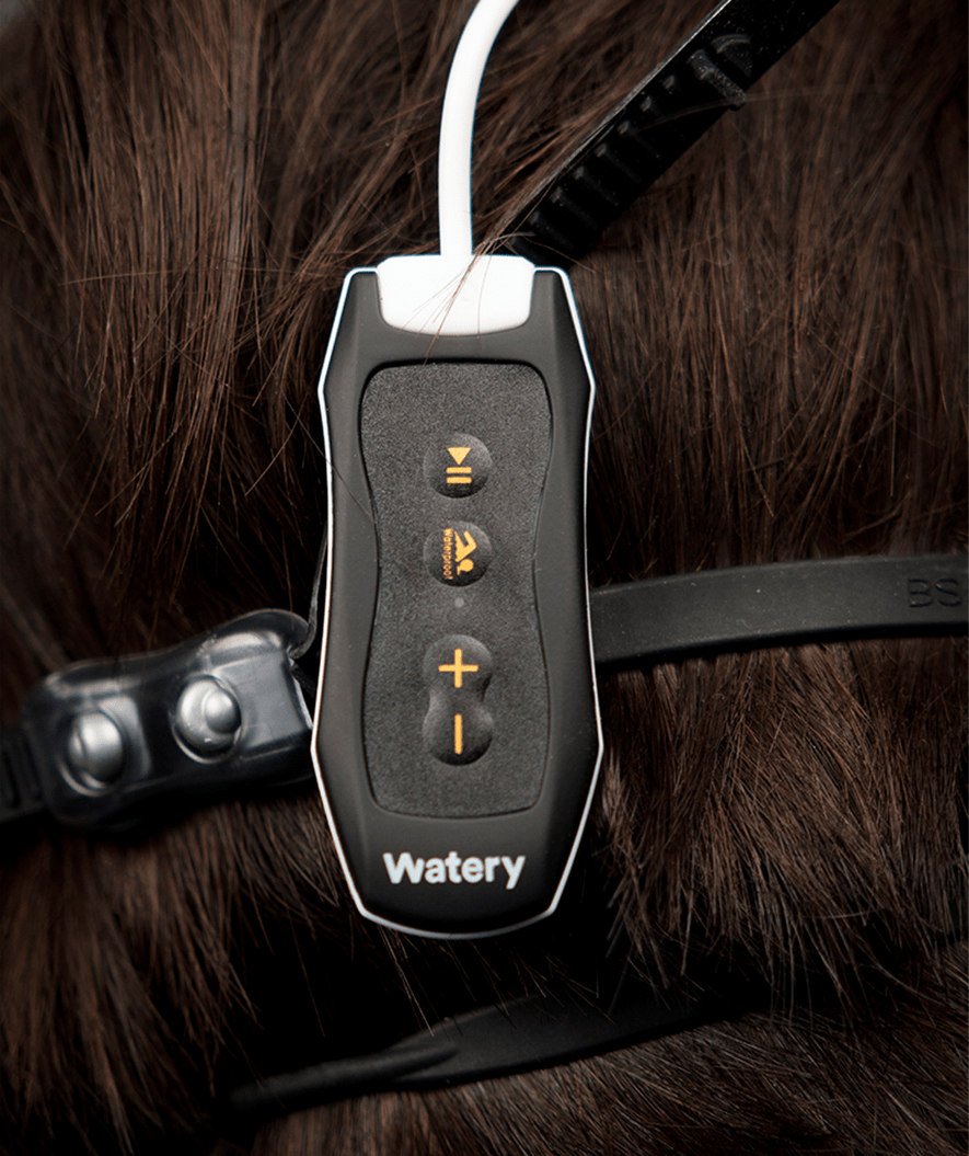 Watery wodoodporne słuchawki do pływania MP3 - Storm - Czarny