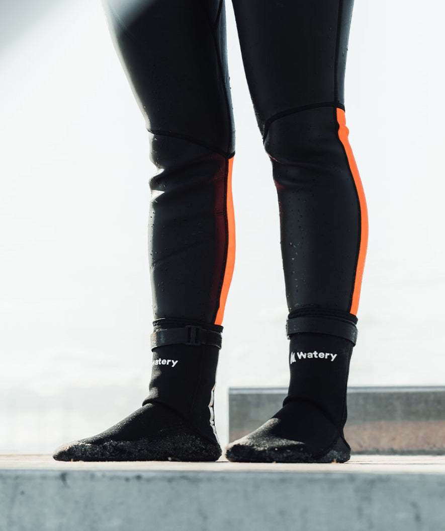 Watery zestaw neoprenowy - Thermal Reptile (3 mm) - Czarny/srebrny