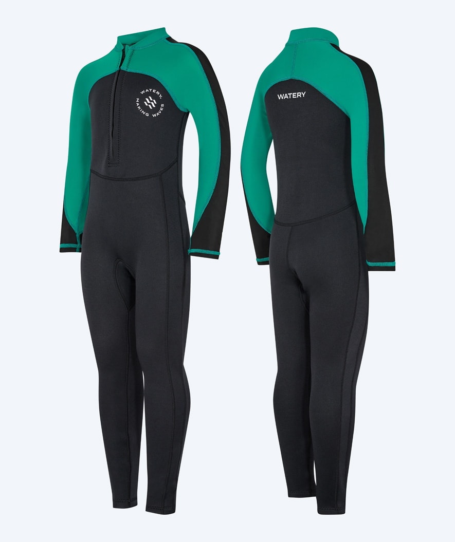 Watery kombinezon UV dla dzieci - Calypso Full-Body - Zielony/czarny