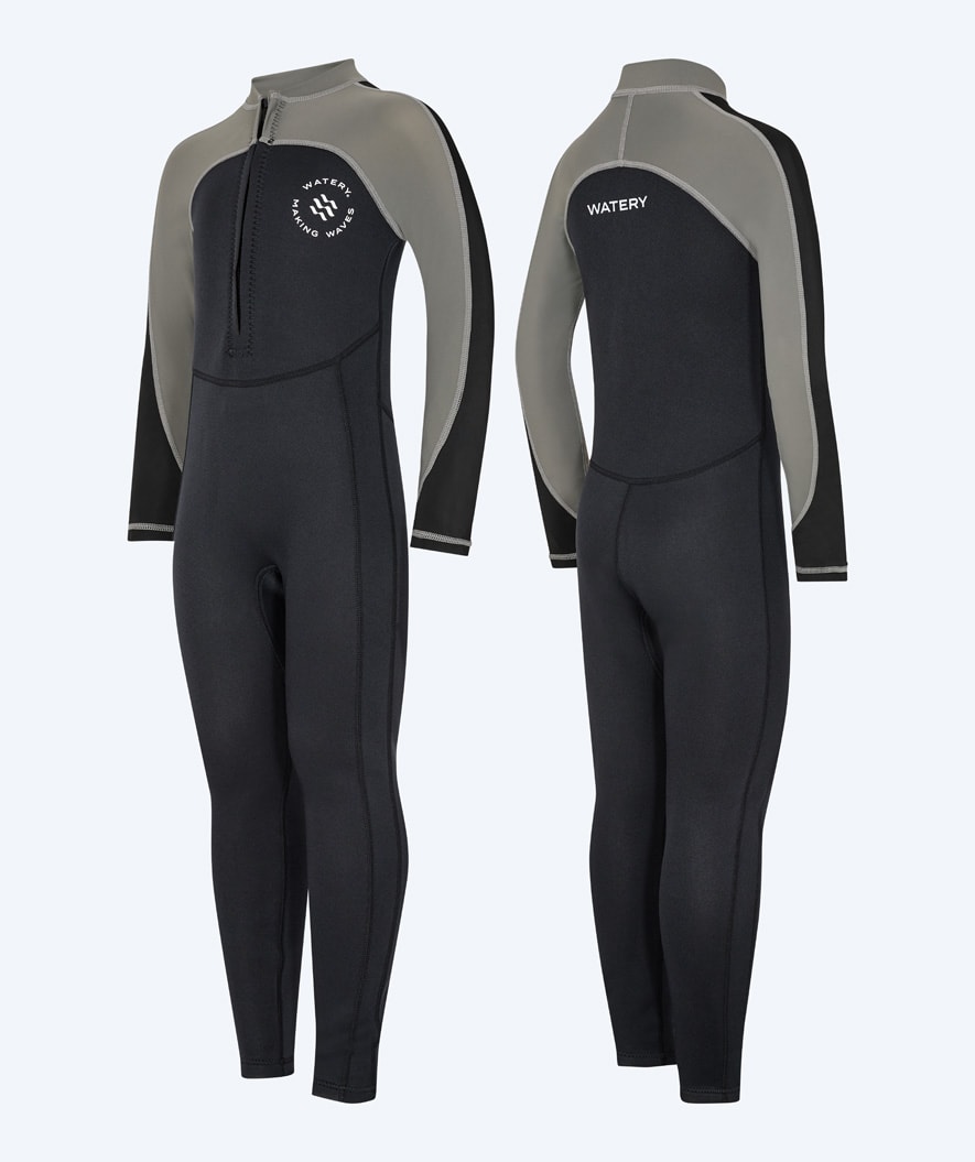 Watery kombinezon UV dla dzieci - Calypso Full-Body - Szary/czarny