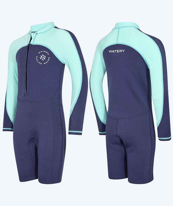Watery kombinezon UV dla dzieci - Calypso z długimi rękawami - Atlantic Turquoise
