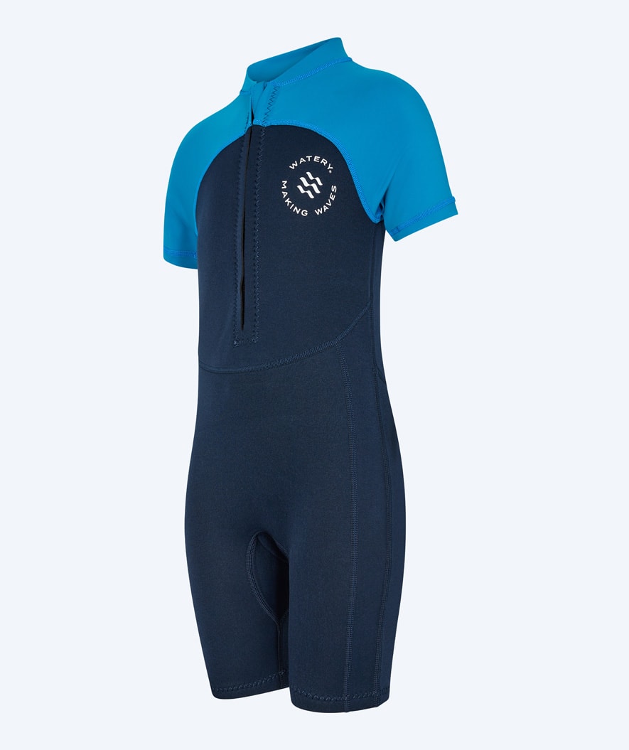Watery kombinezon UV dla dzieci - Calypso Shorty - Ciemnoniebieski