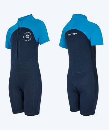 Watery kombinezon UV dla dzieci - Calypso Shorty - Ciemnoniebieski