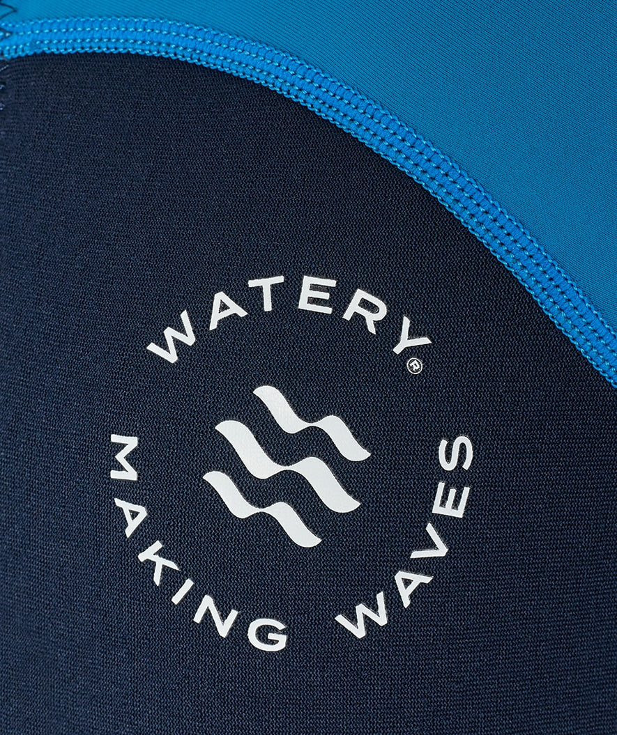 Watery kombinezon UV dla dzieci - Calypso Shorty - Ciemnoniebieski