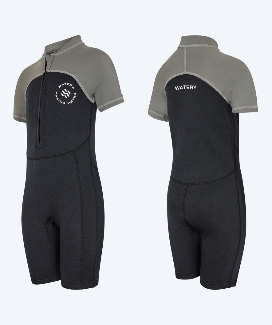 Watery kombinezon UV dla dzieci - Calypso Shorty - Szary/czarny