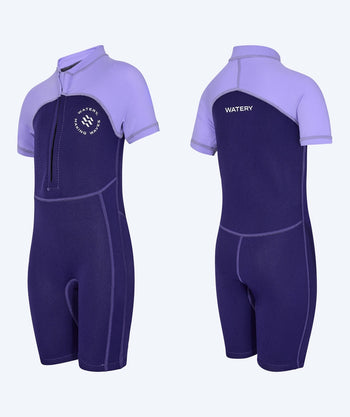 Watery kombinezon UV dla dzieci - Calypso Shorty - Fioletowy
